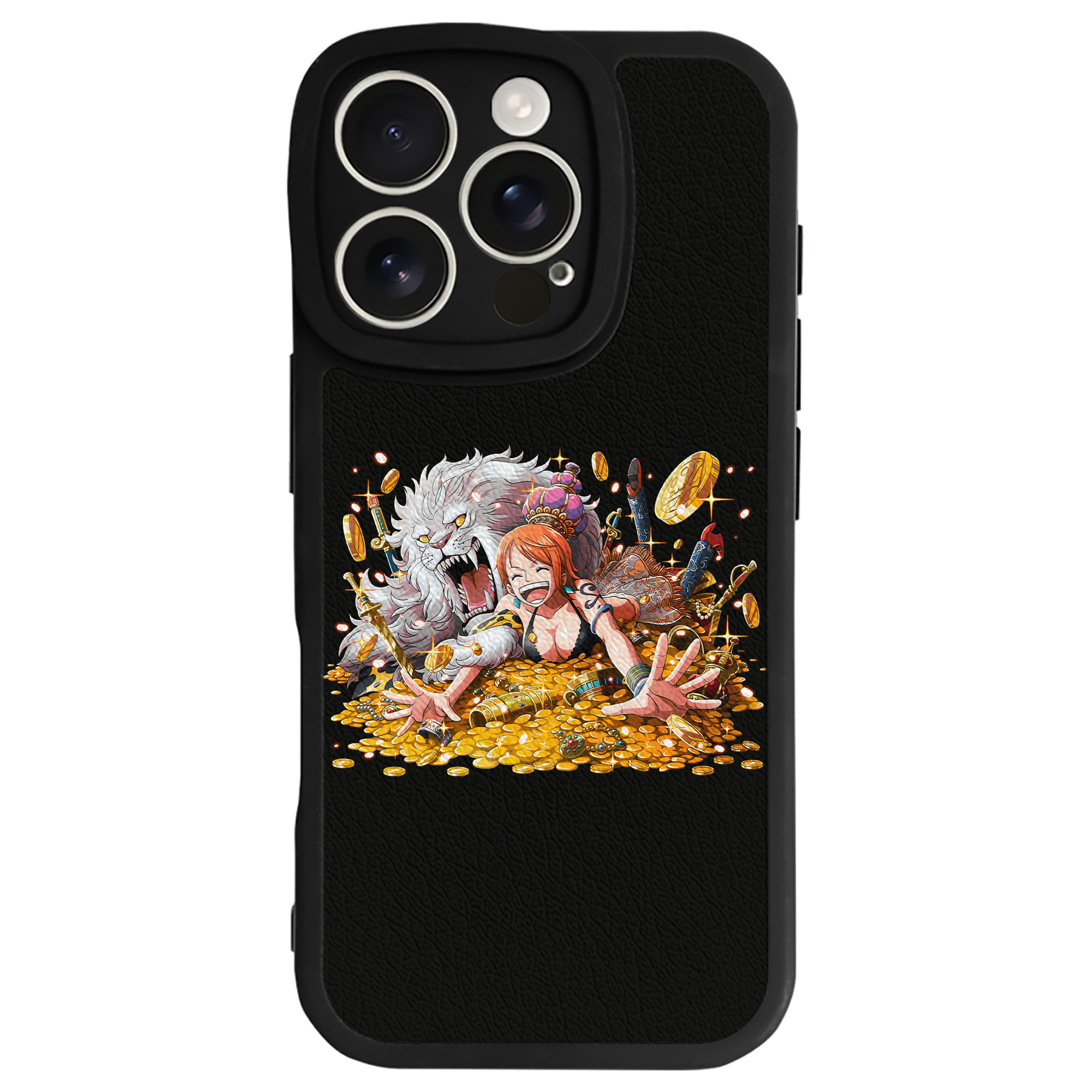 （画像用） ワンピース ナミ ONE PIECE Nami 【iPhone 16シリーズ対応】シリコンスマホケース（レザー調） 材質：シリコン